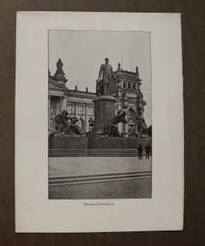 Blatt Architektur Berlin 1898 Bismarck Denkmal Architektur Ortsansicht